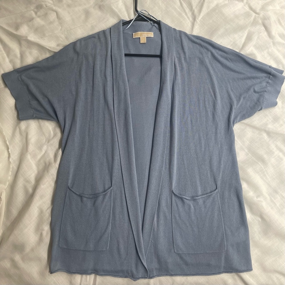 Micheal Micheal Kors lightweight blue short sleeved sweater. Size L